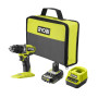 Шурупокрут-дриль акумуляторний Ryobi ONE+ HP RPD18C1-1C20G 18В 1х2А·год ЗП 60Нм 450·1700об·хв 0.95кг сумка