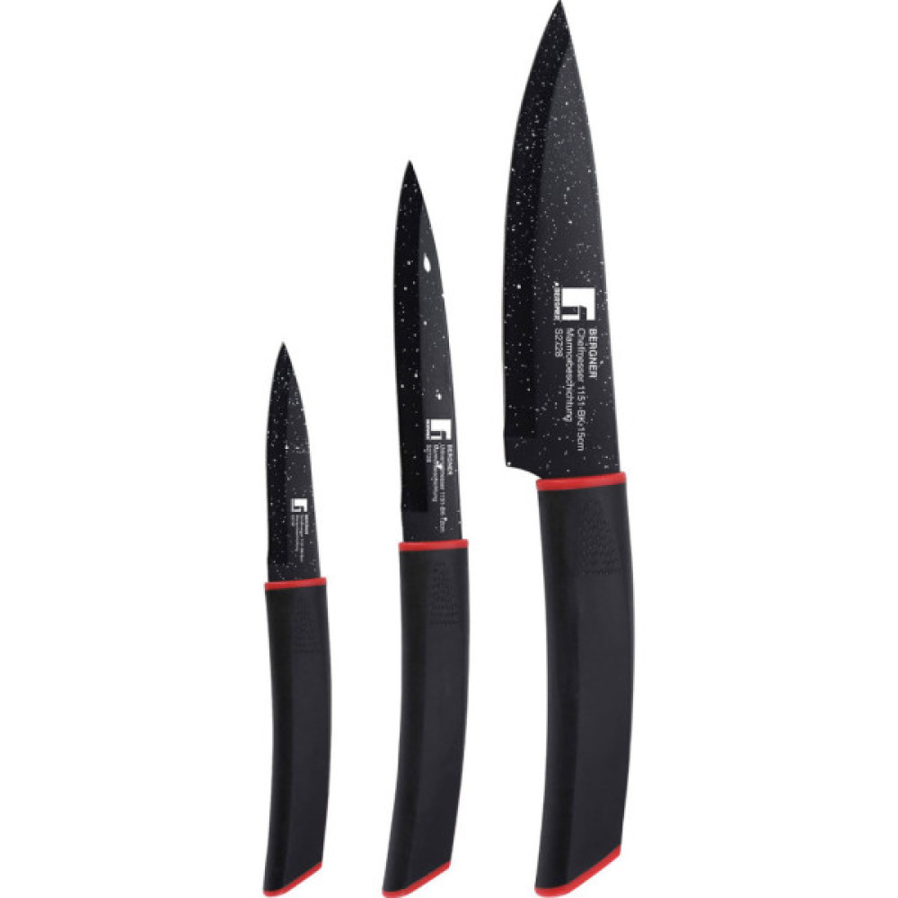 Набір ножів Bergner Keops Marble із покриттям (BG-1151-BK) Набір ножів Bergner Keops Marble із покриттям (BG-1151-BK)