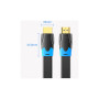 Кабель мультимедійний HDMI M to HDMI M 5.0m V2.0 4K60Hz PVC flat black Vention (AAKBJ)