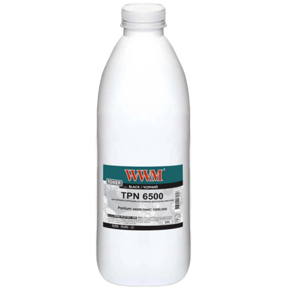 Тонер Pantum M6500/M6607, P2200/2500, 300г Black WWM (WWM-PC211EV-300)