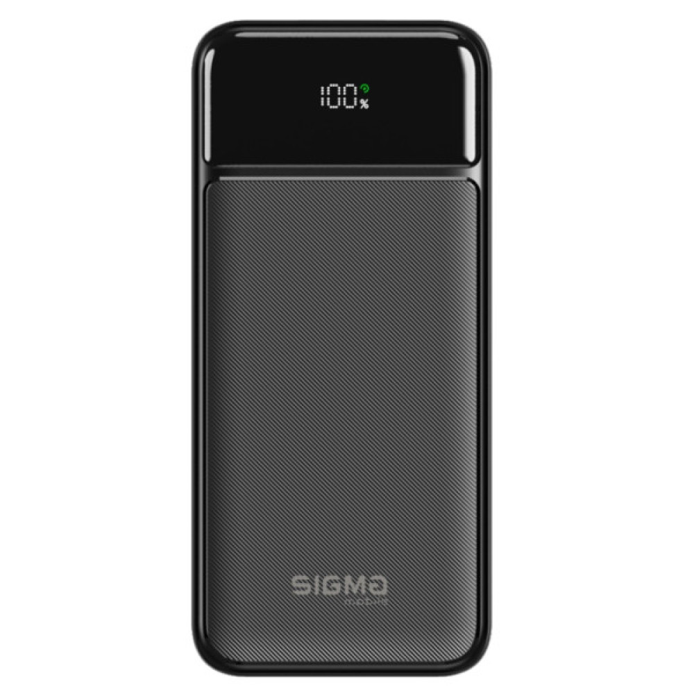 Батарея універсальна Sigma X-power SI30A4QL 30000mAh, PD/20W, QC22.5W, LED, cable 20w, black (4827798787311)
