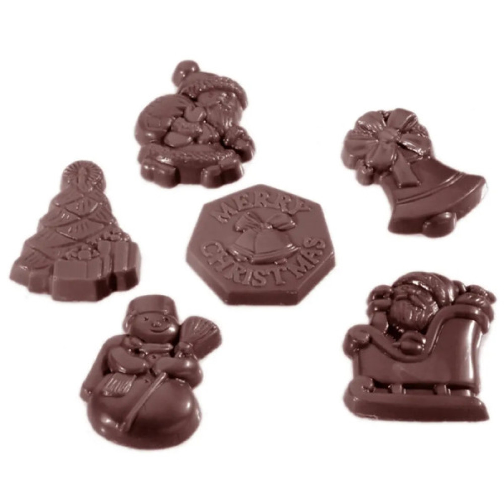 Форма для шоколаду Chocolate World Різдво 6 фігур 4х6 шт 6 г (2260 CW)