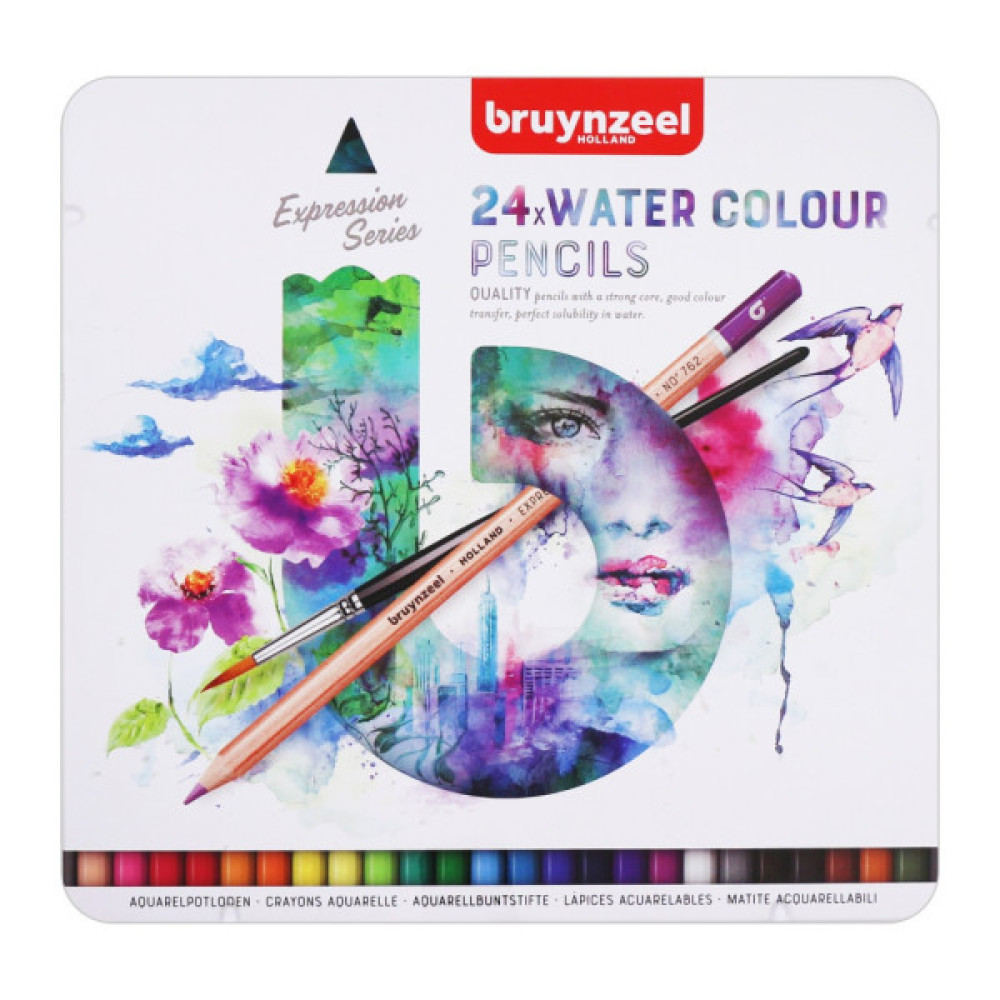 Олівці кольорові Bruynzeel EXPRESSION, акварельні 24 кольорів (8712079424978)