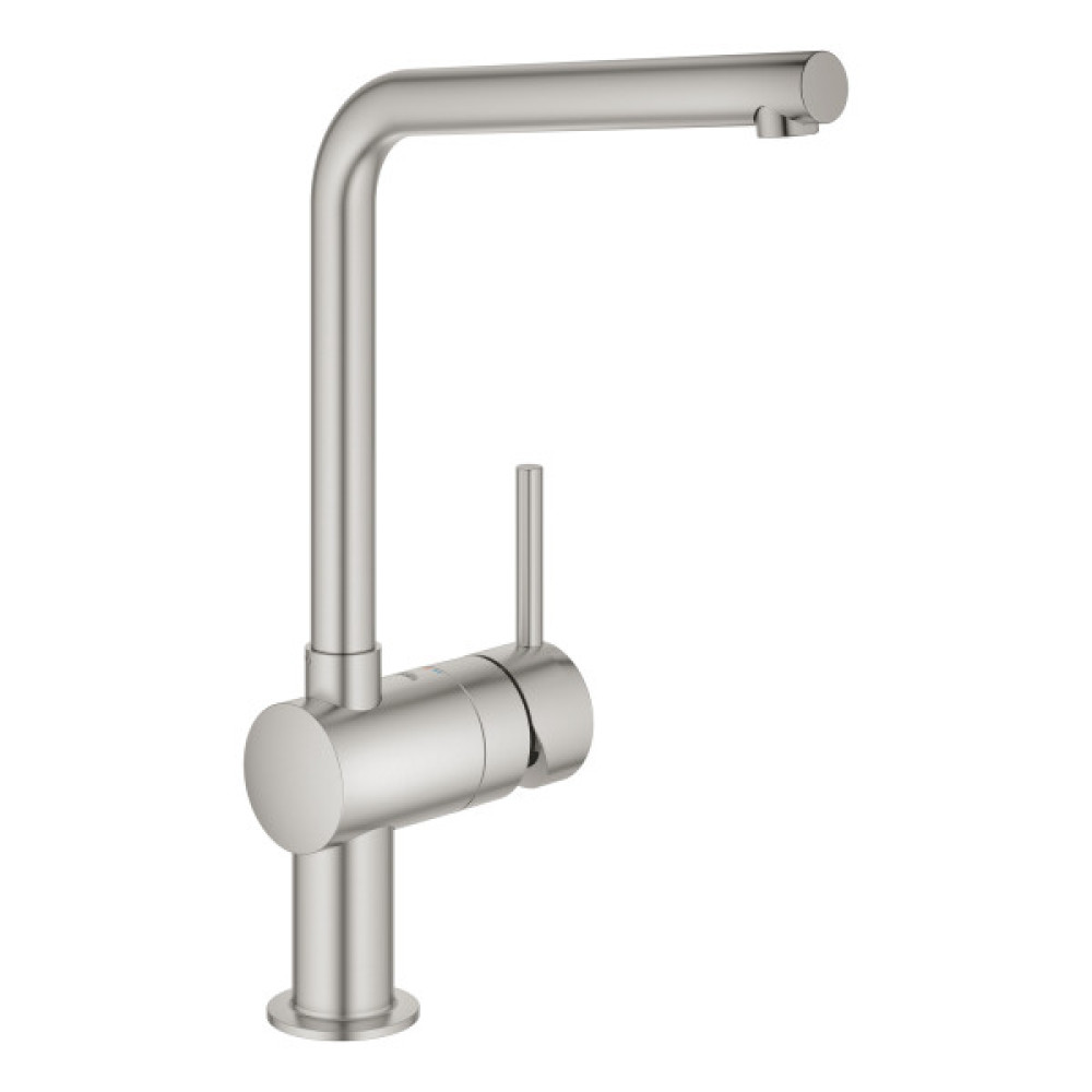 Змішувач для кухні Grohe Vento, довж.виливу - 210мм, поворотний, 1важіль, супер сталь