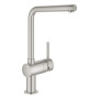 Змішувач для кухні Grohe Vento, довж.виливу - 210мм, поворотний, 1важіль, супер сталь