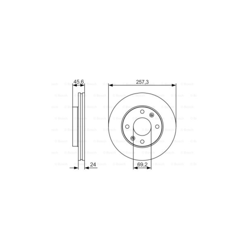 Гальмівний диск Bosch 0 986 479 S03 Гальмівний диск Bosch 0 986 479 S03