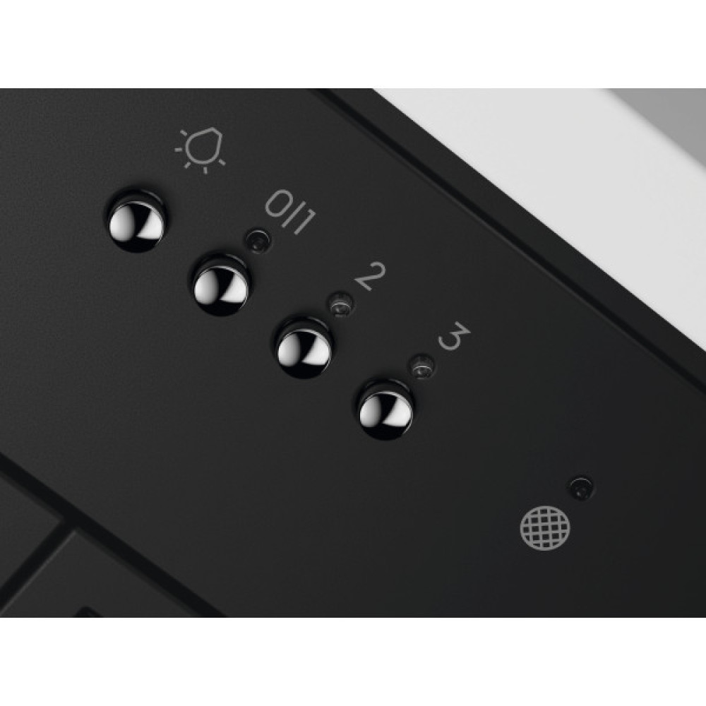 Витяжка Electrolux вбудована, 60см, 600м.куб/год., чорний