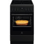 Плита Electrolux електрична склокерамічна, 57л, 50x60см, дисплей, конвекція, чорний матовий