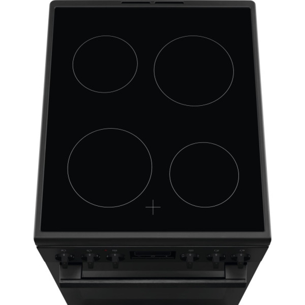 Плита Electrolux електрична склокерамічна, 57л, 50x60см, дисплей, конвекція, чорний матовий