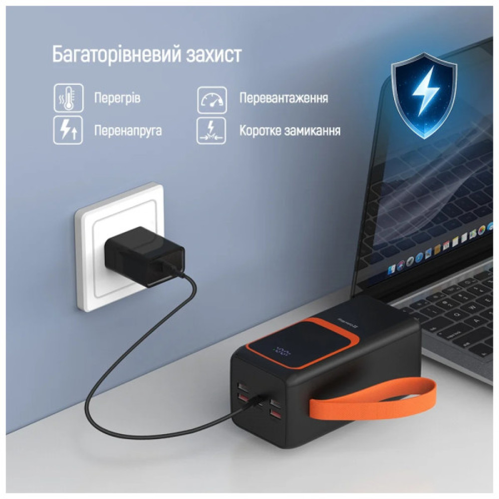 Батарея універсальна ColorWay 50 000 mAh PowerView PD/22.5W, QC/4.0, Black (CW-PB500LP02BK)