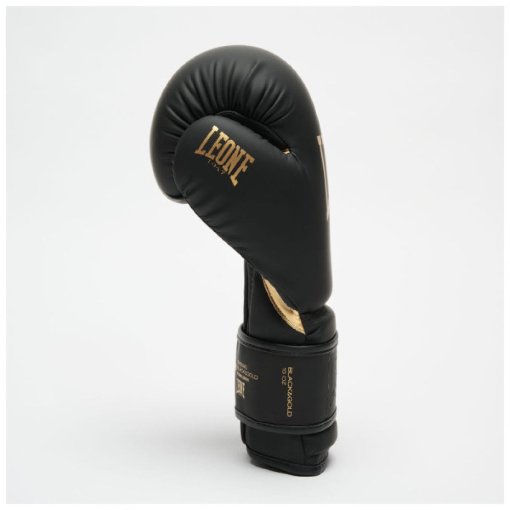 Боксерські рукавички Leone GN059D Black/Gold 14 унцій (GN059D_Bl/Gold_14oz)