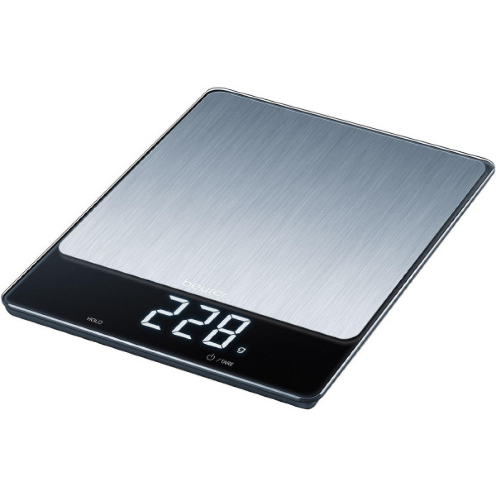 Ваги Beurer кухонні, 15кг, сенс. керування, АААx4  в комплекті, скло, нержавіюча сталь