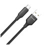 Дата кабель USB 2.0 AM to USB-C 1.0m 3A TPE embossed black ColorWay (CW-CBUC101-BK)