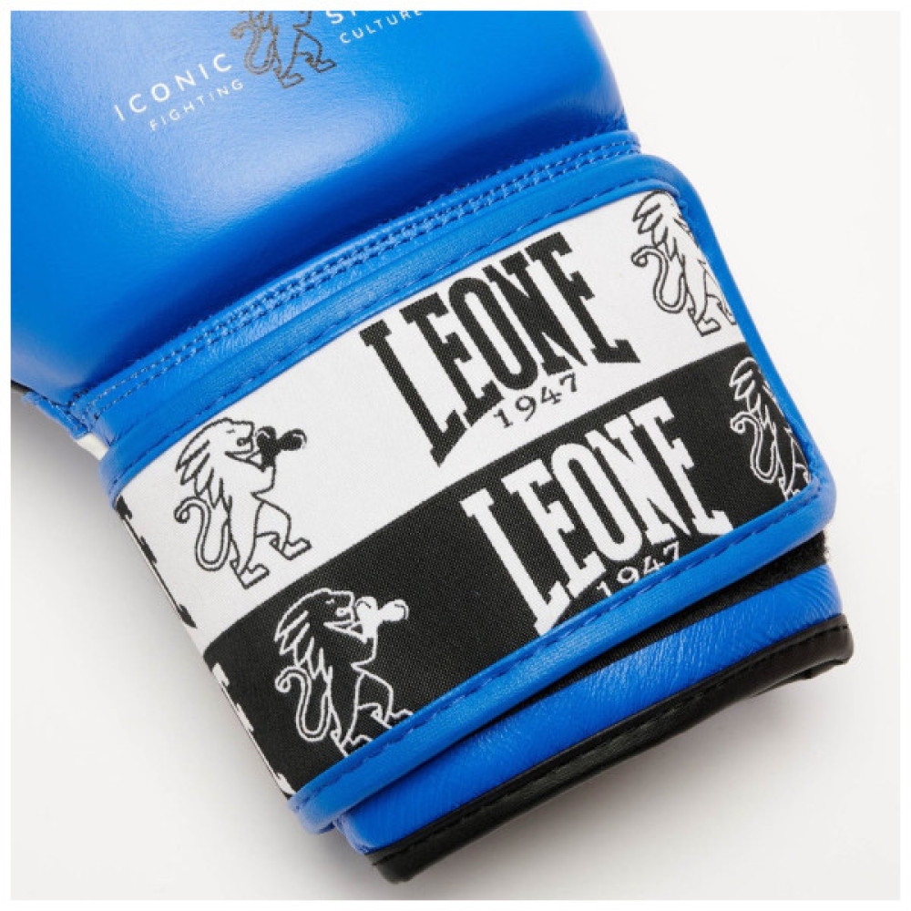 Боксерські рукавички Leone GN208 Iconic Blue 10 унцій (GN208_Blue_10oz)