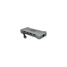 Концентратор VEGGIEG USB-C 5-in-1 USB-C + 3xUSB 3.0 + HDMI + RJ45 silver (TC06)