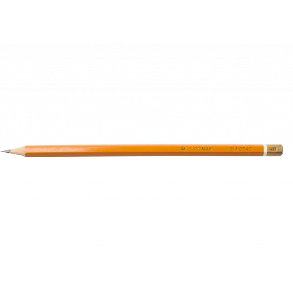 Олівець графітний Buromax Professional HB без гумки Жовтий (BM.8543-12)