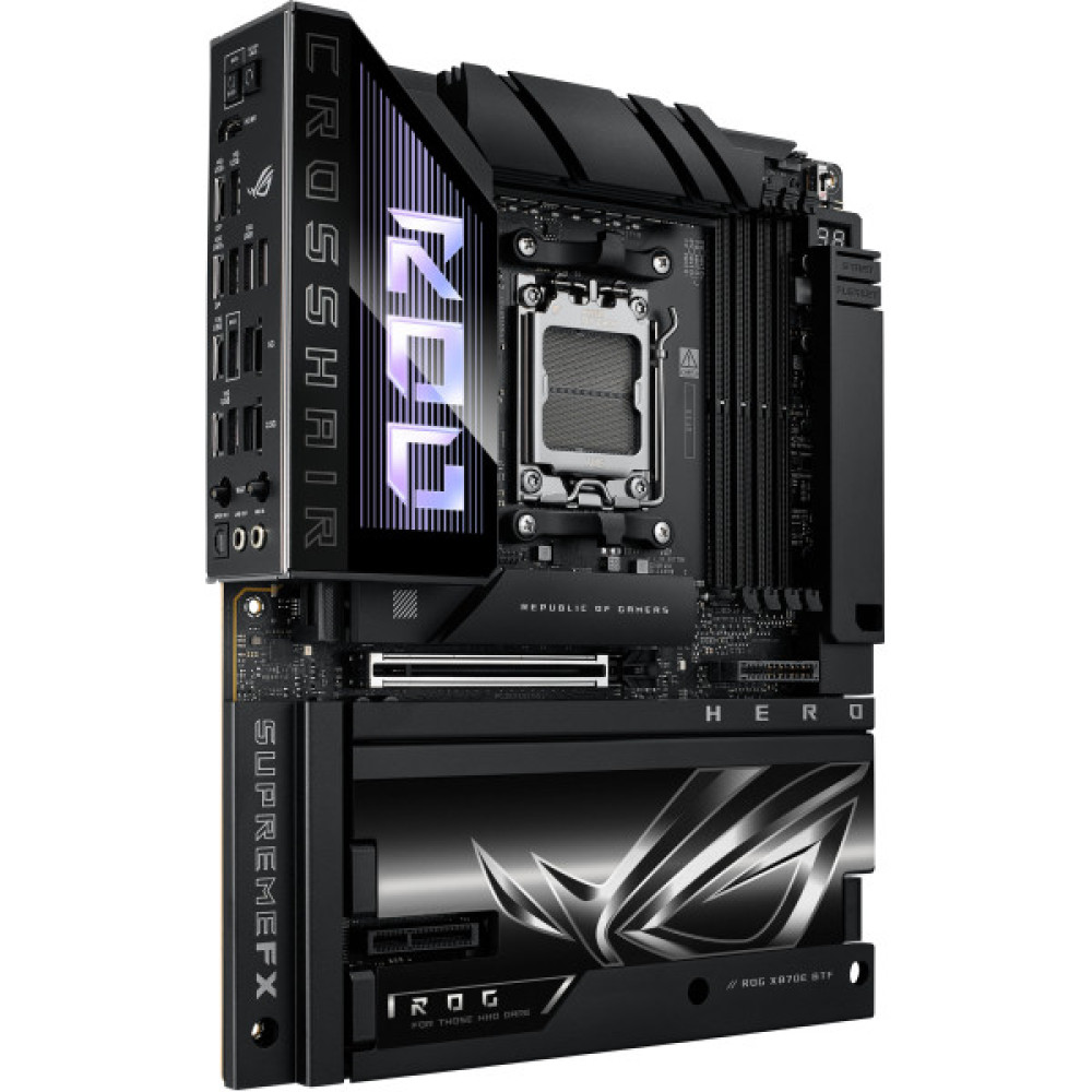 Материнcька плата ASUS ROG CROSSHAIR X870E HERO BTF sAM5 X870E 4xDDR5 M.2 HDMI WiFi BT ATX приховане підключення роз'ємів
