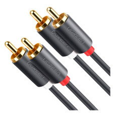 Кабель мультимедійний 2xRCA M to 2xRCA M 1.5m AV104 black Ugreen (10517)