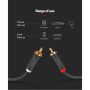 Кабель мультимедійний 2xRCA M to 2xRCA M 1.5m AV104 black Ugreen (10517)