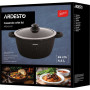 Каструля ARDESTO Gemini Anzio скляна кришка 24 см 4,4 л чорна (AR2424GE)