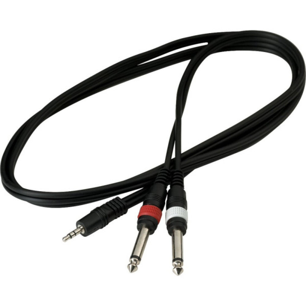 Інсертний кабель RockCable Patch Cable - 2 x TS Jack to TRS MiniJack (1.5m) (RCL 20912 D4)