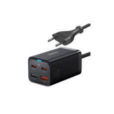 Зарядний пристрій Baseus 2xUSB-C 65W + 2xUSB GaN + cable USB-C to USB-C 100W 1.0m black (CCGP040101)