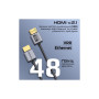Кабель мультимедійний HDMI M to HDMI M 1.5m V2.1 grey Promate (primelink8k-150.grey)