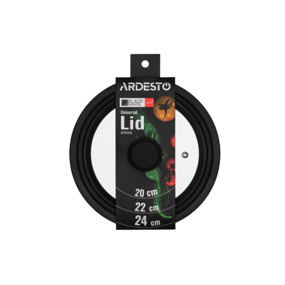 Кришка для посуду ARDESTO Black Mars Smart 20/22/24 см (AR2024UL)
