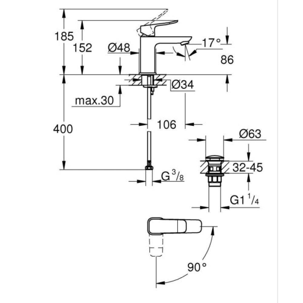 Змішувач Grohe QuickFix 1018610000