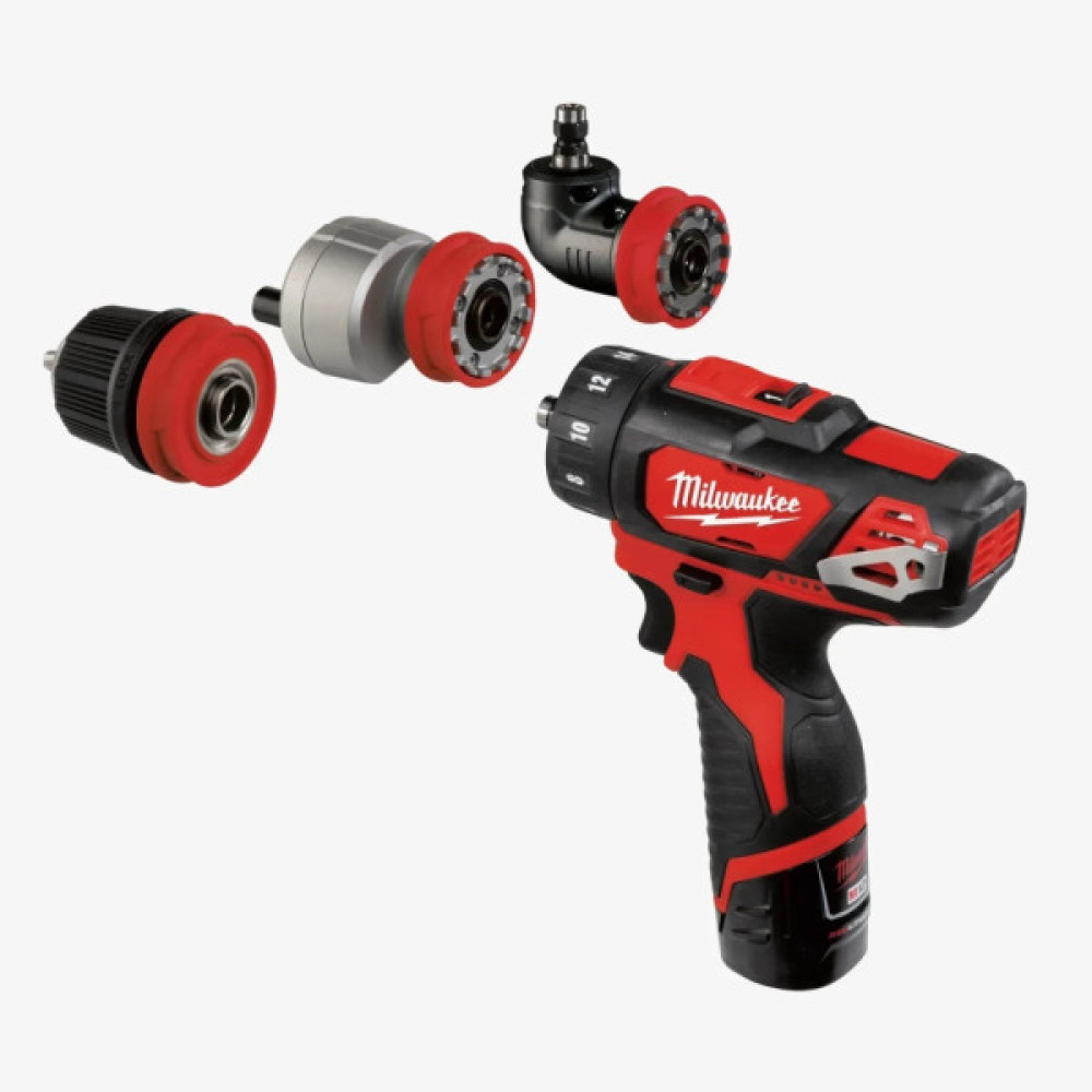 Шуруповерт Milwaukee M12 BDDXKIT-202C Li-Ion 2x2Ah, 3 насадки. (4933447836)