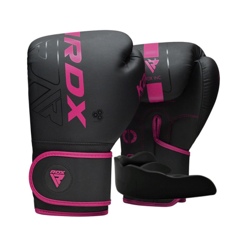 Боксерські рукавички RDX F6 Matte Pink 12 унцій (BGR-F6MP-12OZ)