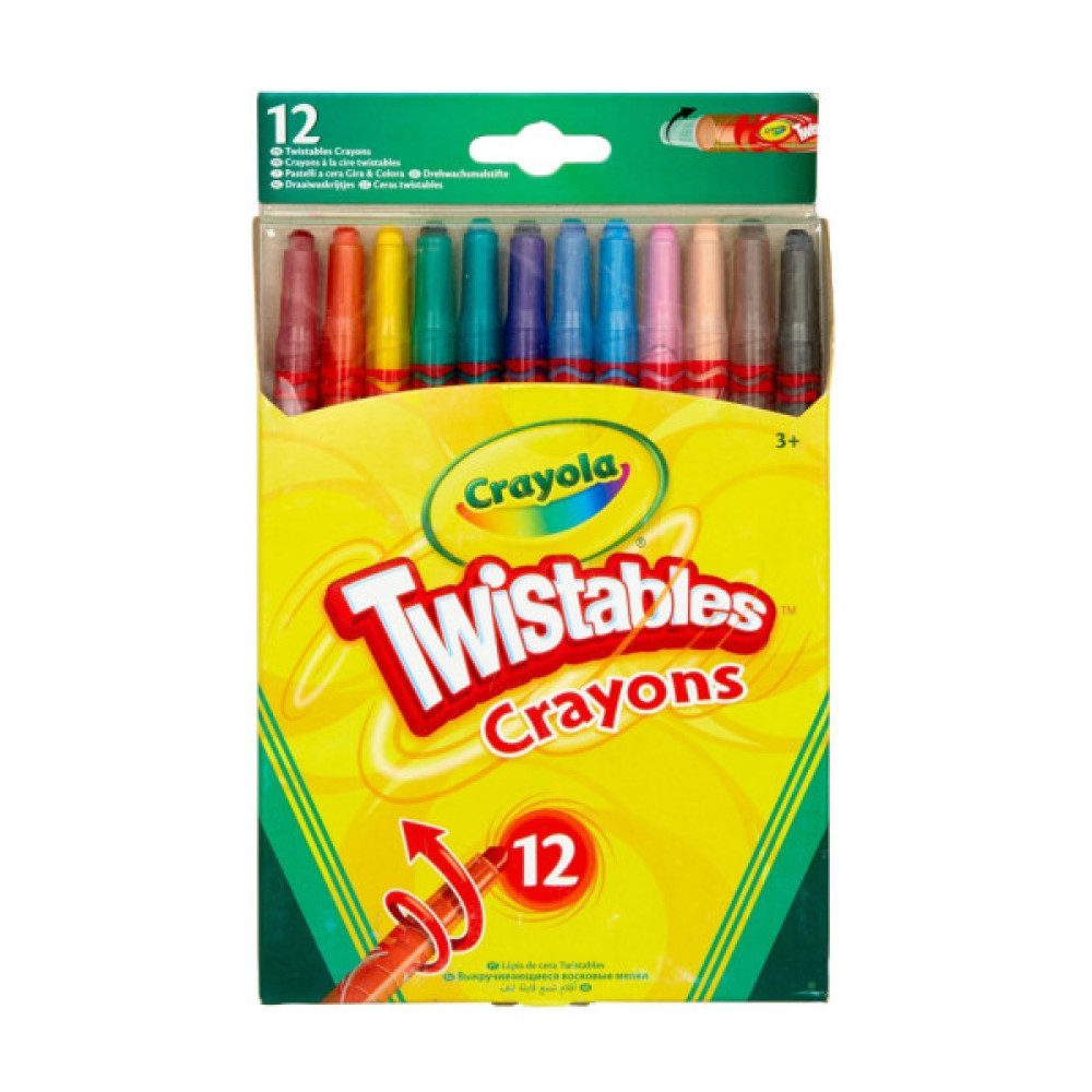 Олівці кольорові Crayola Твіст воскові, що викручуються, 12 шт (256319.024)