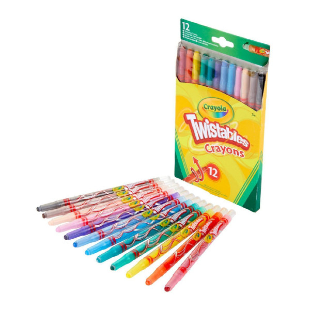 Олівці кольорові Crayola Твіст воскові, що викручуються, 12 шт (256319.024)