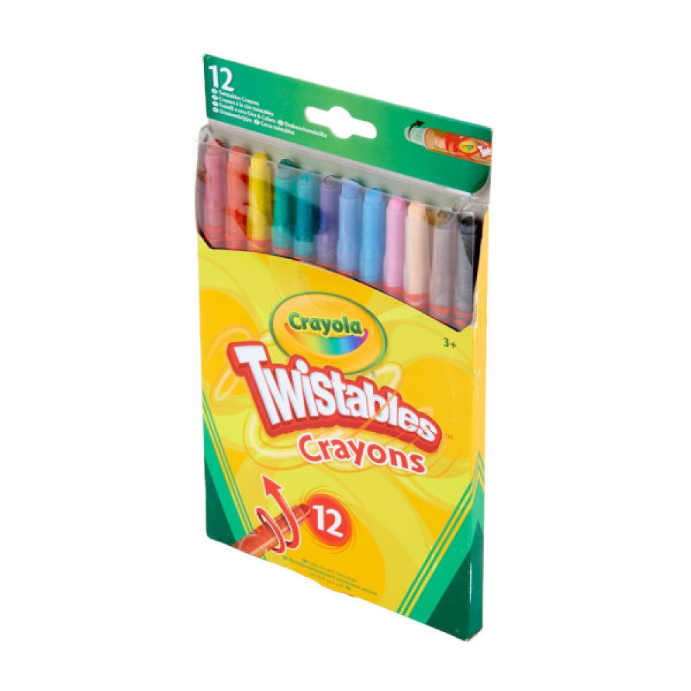 Олівці кольорові Crayola Твіст воскові, що викручуються, 12 шт (256319.024)