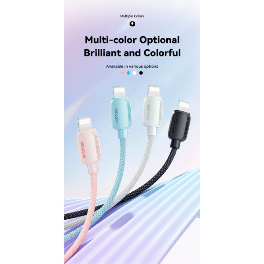 Дата кабель USB-C to Lightning 2.0m 20W white Essager (EXCTL-WLA02-P)