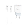 Зарядний пристрій HOCO C76A Plus Speed Source USB-C PD20W + cable USB-C to Lightning White (6931474746924)