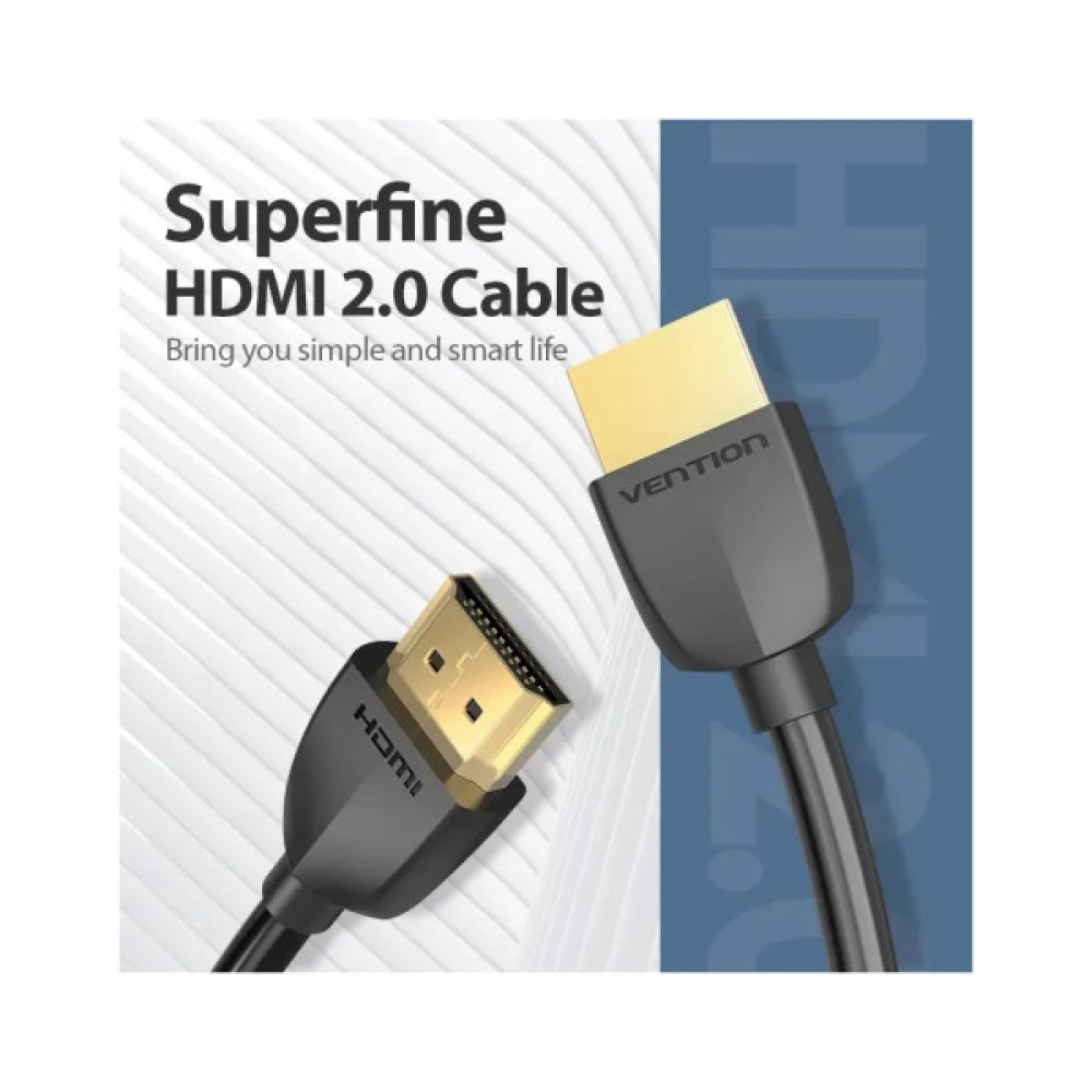 Кабель мультимедійний HDMI M to HDMI M 0.5m 4K60Hz black Vention (AAIBD)