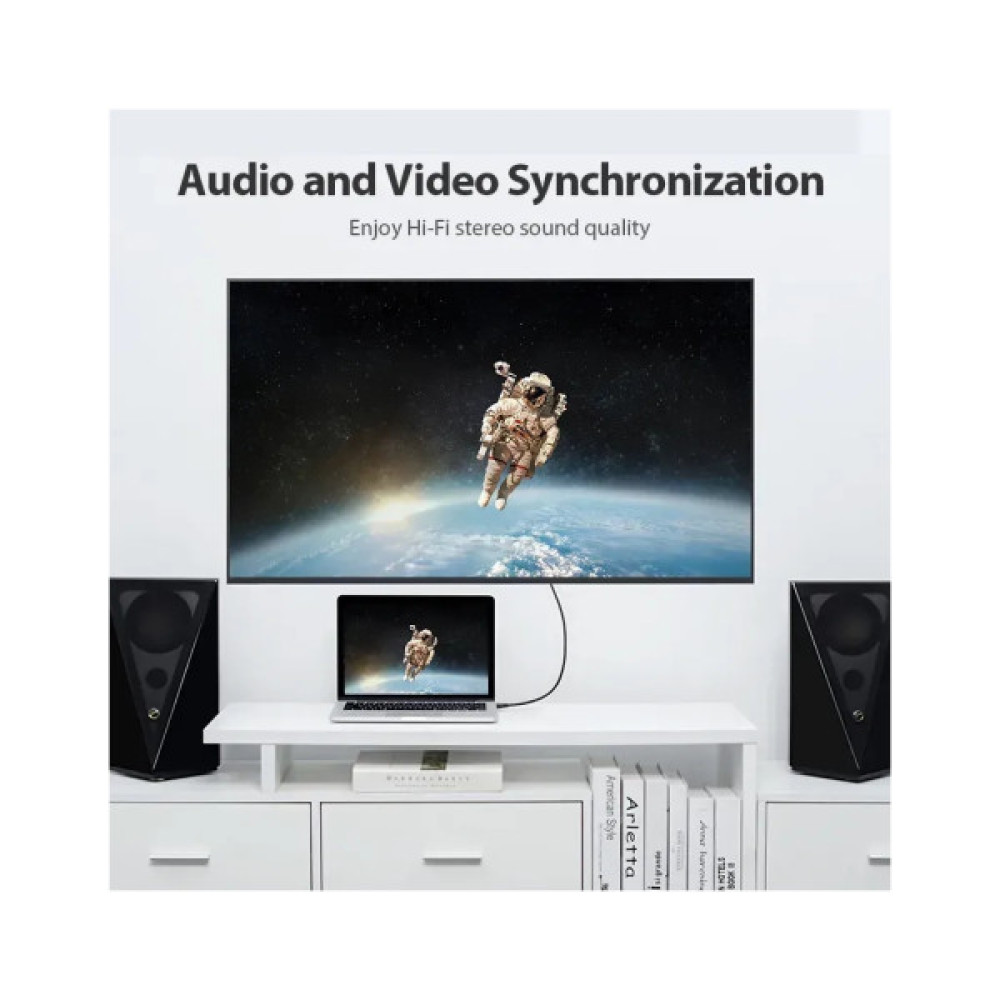 Кабель мультимедійний HDMI M to HDMI M 0.5m 4K60Hz black Vention (AAIBD)