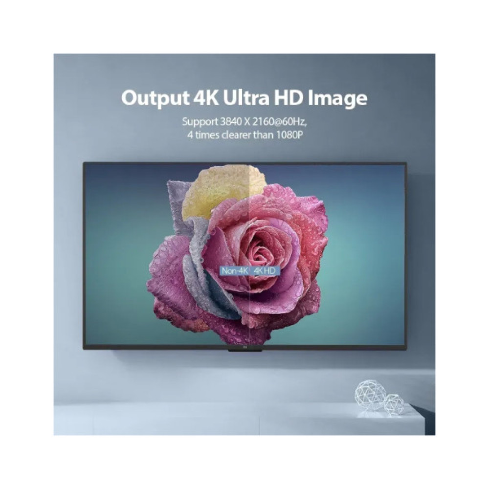 Кабель мультимедійний HDMI M to HDMI M 0.5m 4K60Hz black Vention (AAIBD)