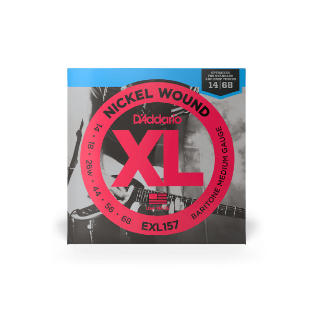 Струни для гітари D'Addario XL Nickel Wound Baritone Medium (14-68) (EXL157)