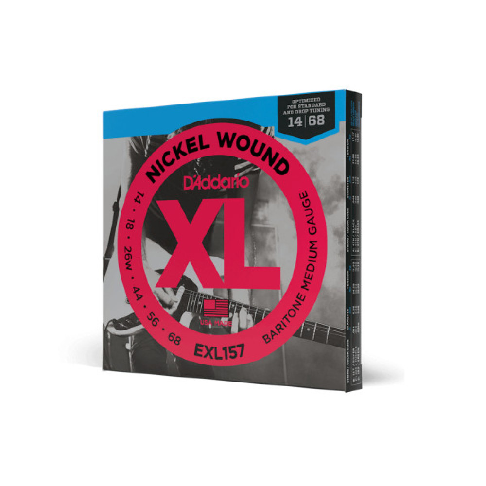 Струни для гітари D'Addario XL Nickel Wound Baritone Medium (14-68) (EXL157)