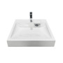 Раковина, умивальник Adamant WASHER NEW, штучний камінь, прямокут., з отвором для змішувача, без переливу, 595х595х115мм, накладний, білий