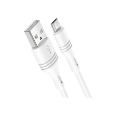 Дата кабель USB 2.0 AM to Micro 5P 1.0m 2.4A PVC BX43 white BOROFONE (6931474735591)
