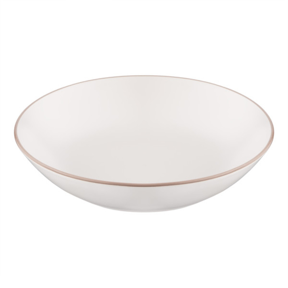 Тарілка Ardesto Asti, 790мл, 20.2см, кераміка, білий (AR1420AW)