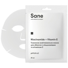 Маска для обличчя Sane Тканинна освітлювальна З ніацинамідом та вітаміном Е 25 мл (4820266831561)