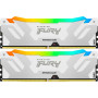 Модуль пам'яті для комп'ютера DDR5 64GB (2x32GB) 6400 MHz Renegade RGB White XMP Kingston Fury (ex.HyperX) (KF564C32RWAK2-64)