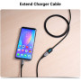Дата кабель USB 3.0 AM/AF 0.5m black Vention (CBHBD)