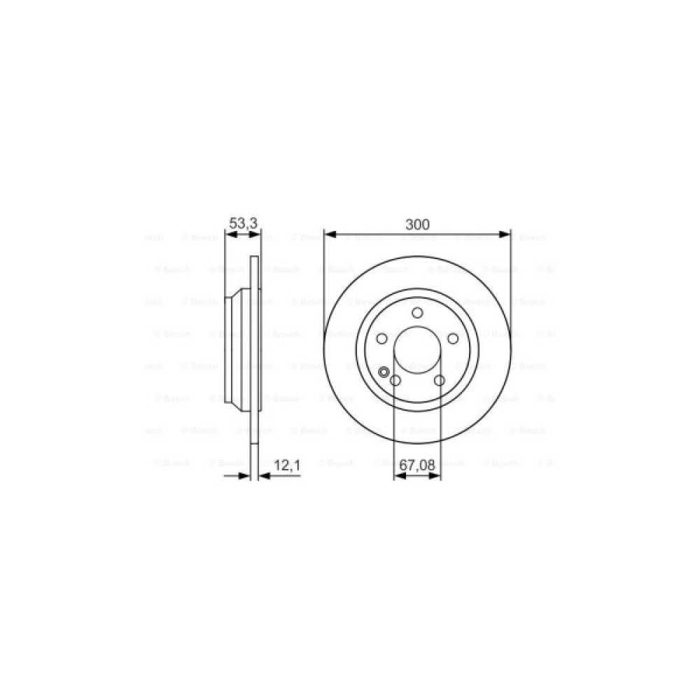 Гальмівний диск Bosch 0 986 479 D12