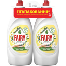 Засіб для ручного миття посуду Fairy Ніжні руки Ромашка та вітамін E 2 х 900 мл (8700216759601)