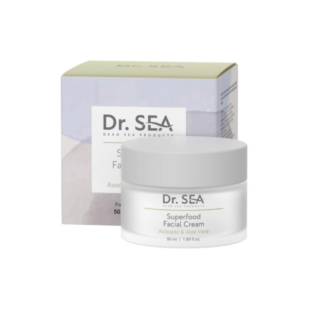 Крем для обличчя Dr. Sea Superfood Facial Cream З авокадо та алое вера 50 мл (7293720020684)